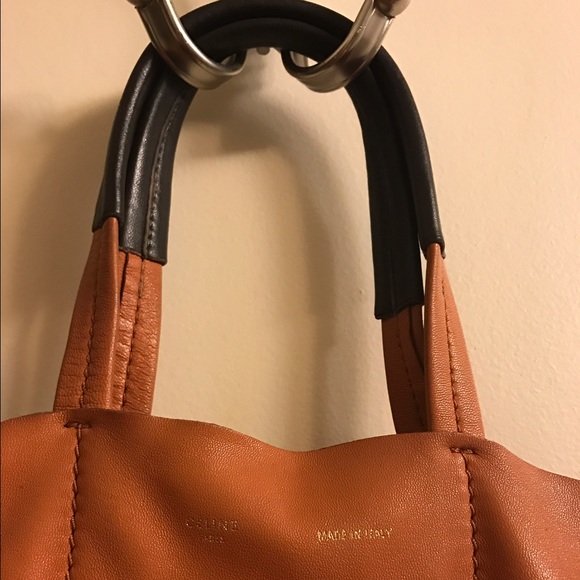 CELINE- BI-CABAS TOTE- CAMEL/ ASPHALT - Picture 2 of 5